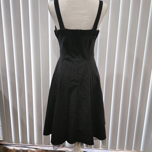 🆑️ Ruby Rox Pin Striped Dress | Black Red Rose Detail Prom 13 - Picture 4 of 16